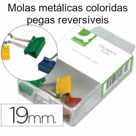 Molas metálicas coloridas com pegas reversíveis