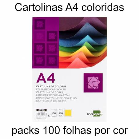 Cartolinas A4 coloridas