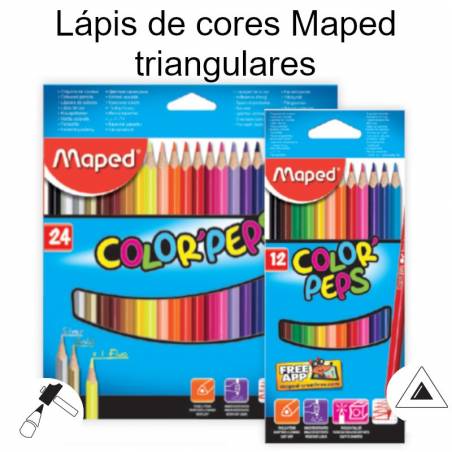 Lápis de cores Maped triangulares