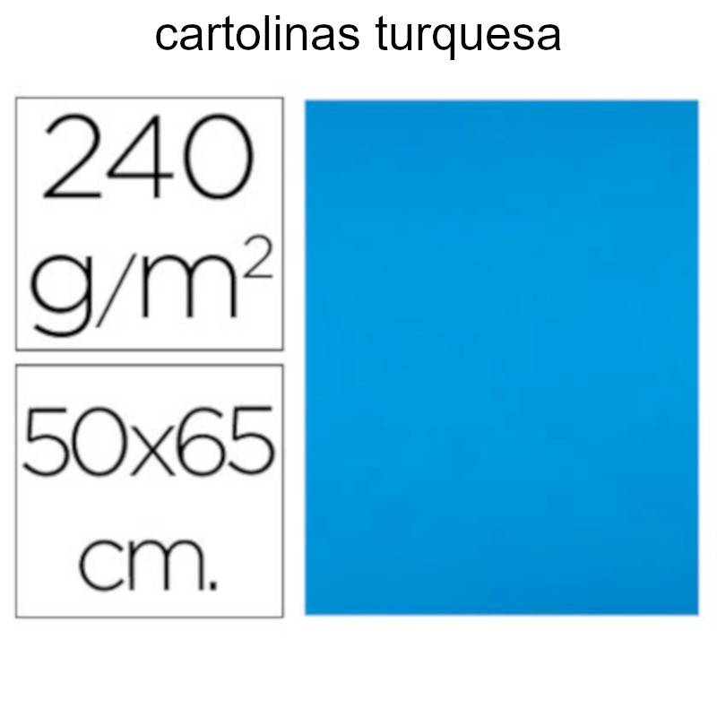 Cartolinas azul turquesa 50x65cm