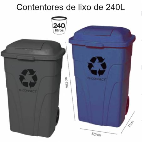 Contentores de lixo em plástico de 240L
