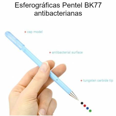 Esferográficas Pentel BK-77 antibacterial