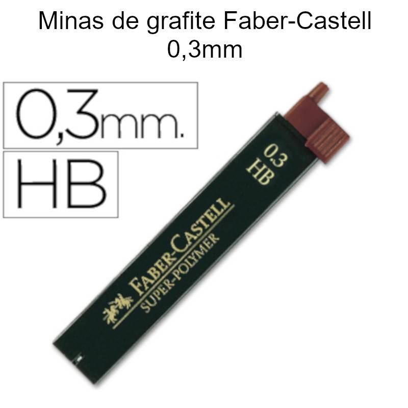 Minas de grafite Faber-Castell 0,3mm HB