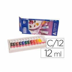 Tubos de tinta para pintura acrílica - 12 cores