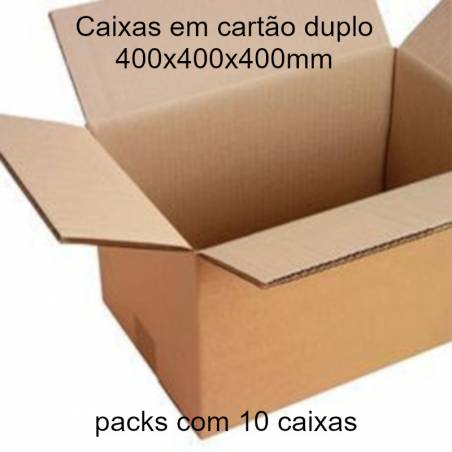 Caixas de embalagem em cartão duplo 400x400x400mm