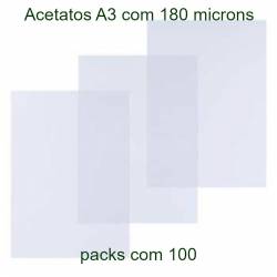 Acetatos A3 transparentes 180 microns