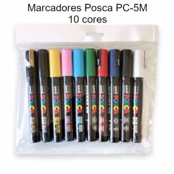 Marcadores Uniball Posca Pack PC-5M 1,8mm  com10 cores
