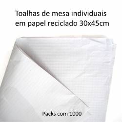 Toalhas de mesa individuais em papel reciclado 30x45cm