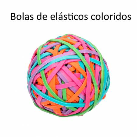 Bola de elásticos coloridos