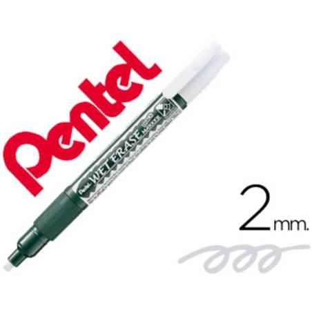 Marcadores giz ponta fina Pentel SMW26 brancos