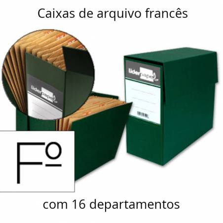 Caixas de arquivo francês com 16 departamentos