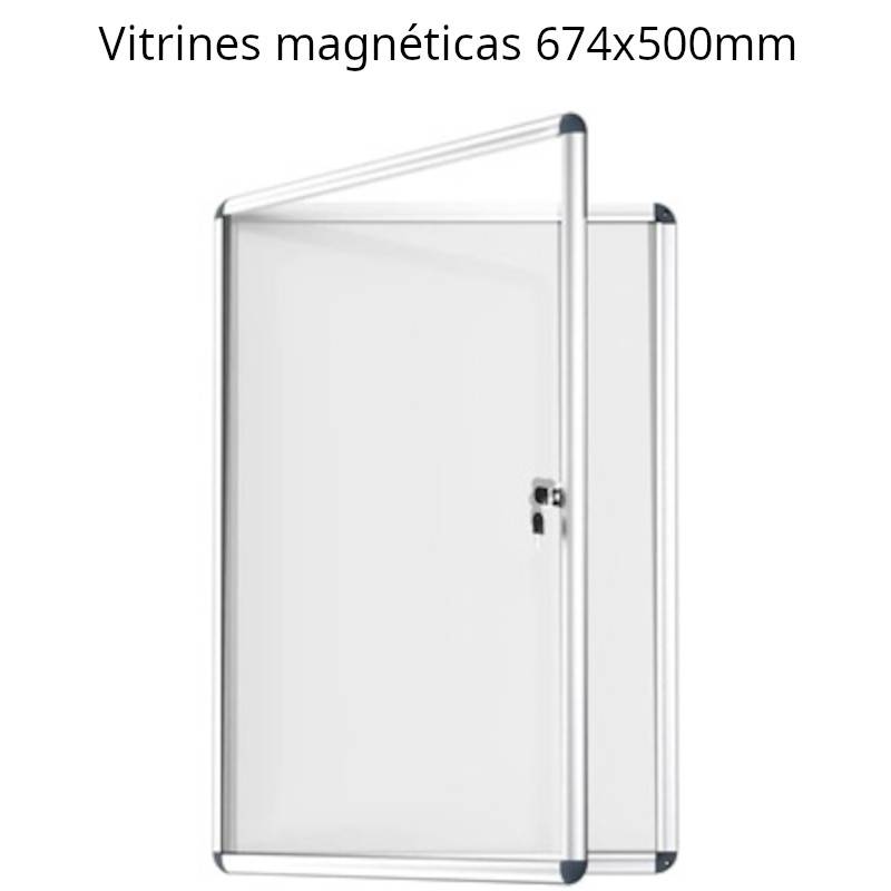 Vitrines magnéticas 674x500mm para interior