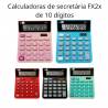 Calculadoras de secretaria XF2x de 10 digitos solar e pilhas